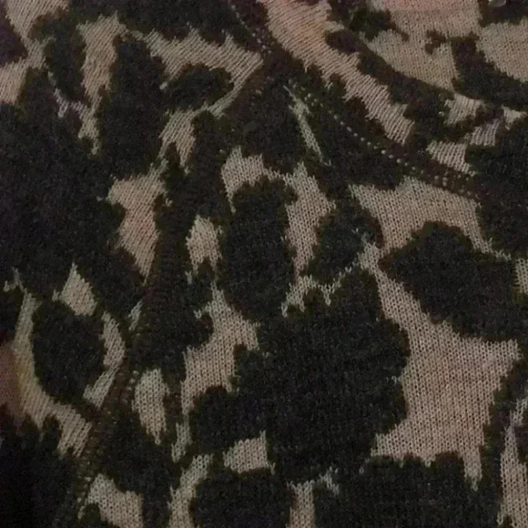 Loft Leaf Tan and Gray long Sleeve Sweater Dress S - Picture 10 of 10